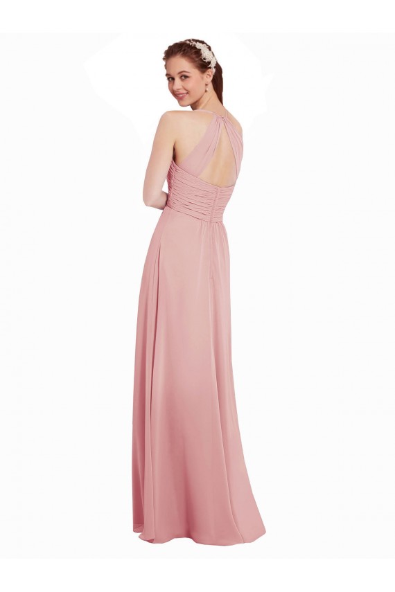 Soft Chiffon A-Line Sleeveless Bliss Pink Bridesmaid Dress Barrie