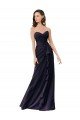 Soft Chiffon Sheath Long Dark Navy Bridesmaid Dress Barrie