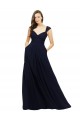Chiffon Long A-Line Sleeveless Bridesmaid Gowns Barrie