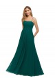 Soft Chiffon A-Line Long Sleeveless Hunter Low Back Bridesmaid Dress Barrie