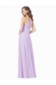 Soft Chiffon A-Line Long Sleeveless Lilac Bridesmaid Gown Barrie