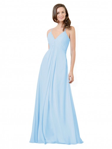 Chiffon A-Line Long Sleeveless Keyhole Back Formal Dress / Bridesmaid Dress Barrie