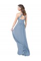 Chiffon A-Line Long Sleeveless Keyhole Back Bridesmaid Gowns Barrie