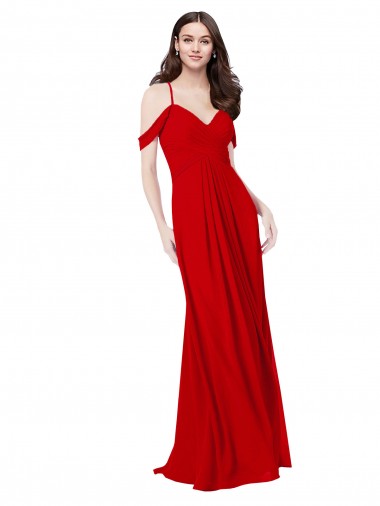Soft Chiffon A-Line Sleeveless Dark Red Bridesmaid Dress Barrie