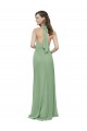 Soft Chiffon A-Line Long Sleeveless Seagrass Formal Dress / Bridesmaid Dress Barrie
