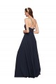 Soft Chiffon A-Line Long Sleeveless Criss Cross Open Back Bridesmaid Dresses Barrie