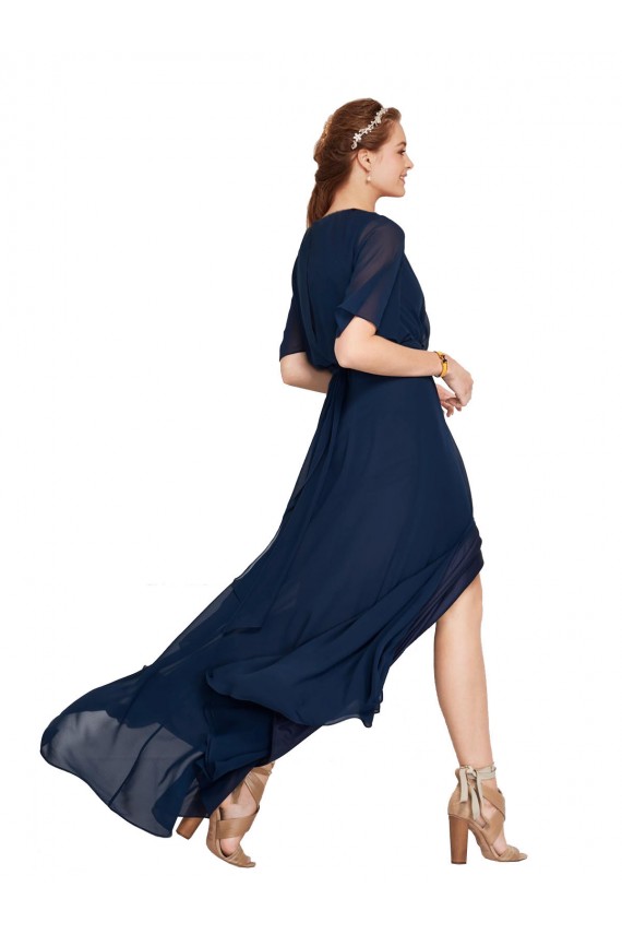 Soft Chiffon A-Line Long Flutter Sleeves Bridesmaid Dress / Formal Dress Barrie