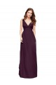 Chiffon A-Line Long Sleeveless Grape Bridesmaid Dress / Evening Gowns Barrie