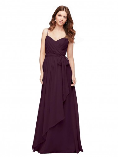 Soft Chiffon A-Line Sleeveless Grape Bridesmaid Dress / Formal Dress Barrie