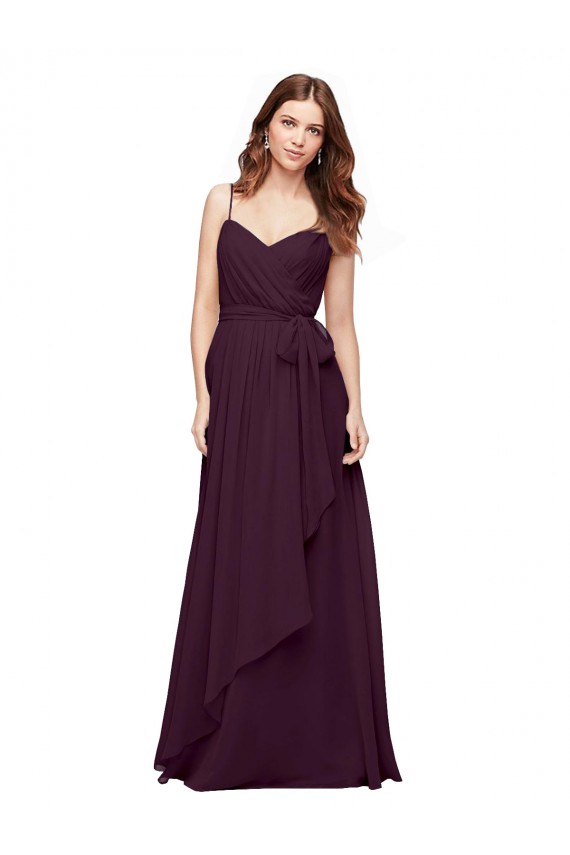 Soft Chiffon A-Line Sleeveless Grape Bridesmaid Dress / Formal Dress Barrie