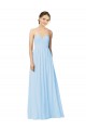 Soft Chiffon A-Line Long Sleeveless Light Sky Blue Formal Dress / Bridesmaid Dress Barrie