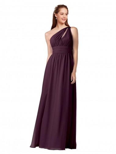 Chiffon A-Line Long Floor Length Sleeveless Bridesmaid Dress Barrie