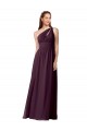 Chiffon A-Line Long Floor Length Sleeveless Bridesmaid Dress Barrie