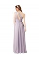 Chiffon A-Line Long Floor Length Sleeveless Bridesmaid Dress Barrie