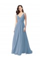 Chiffon A-Line Long Sleeveless Wedding Party Dress Barrie