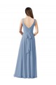 Chiffon A-Line Long Sleeveless Wedding Party Dress Barrie