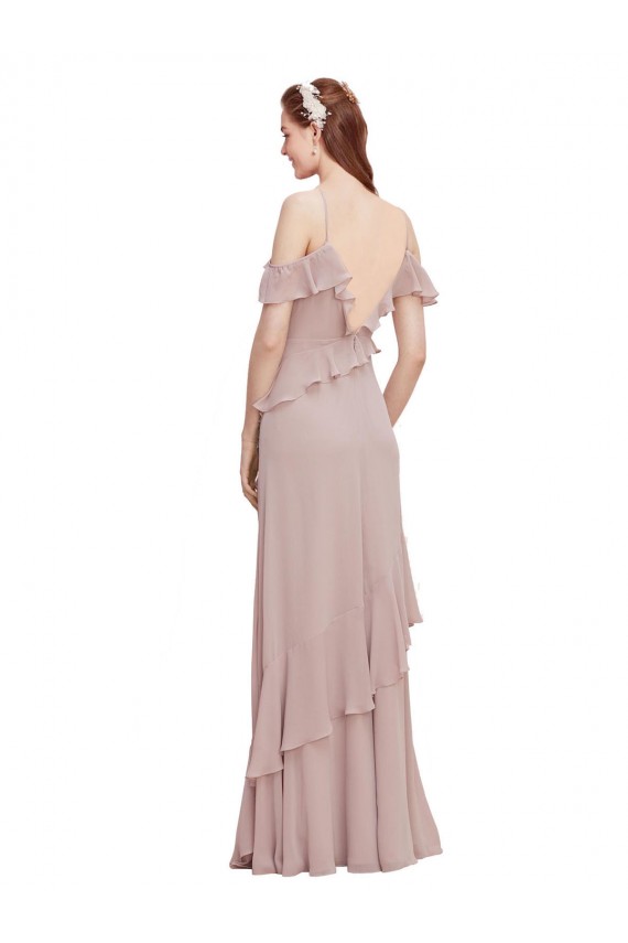 Chiffon A-Line Sleeveless Dark Navy Formal Dresses / Bridesmaid Dresses Barrie