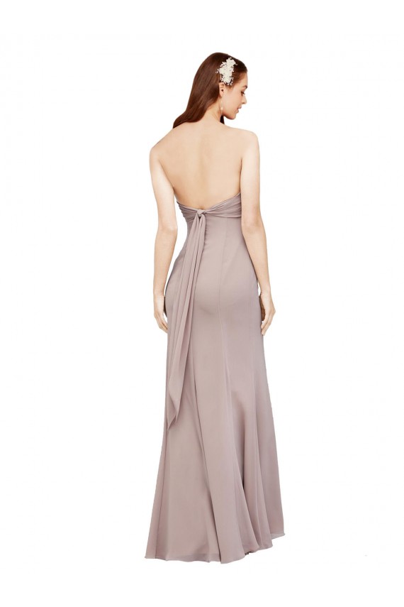 Soft Chiffon Mermaid Long Sleeveless Black Prom Dresses Barrie