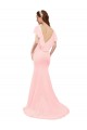 Soft Chiffon Mermaid Long Flutter Sleeves Low Back Bridesmaid Dress Barrie