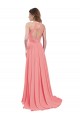 Chiffon A-Line Long Sleeveless Criss Cross Back Bridesmaid Dress / Evening Dress Barrie
