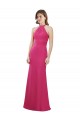 Soft Chiffon Long Sleeveless Criss Cross Open Back Bridesmaid Dress Barrie