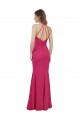 Soft Chiffon Long Sleeveless Criss Cross Open Back Bridesmaid Dress Barrie