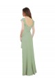 Soft Chiffon A-Line Long Cap Sleeves Low Back Bridesmaid Dress / Formal Dress Barrie