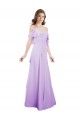 Soft Chiffon A-Line Long Cold Shoulder Formal Dress / Bridesmaid Dress Barrie