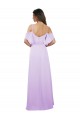 Soft Chiffon A-Line Long Cold Shoulder Formal Dress / Bridesmaid Dress Barrie
