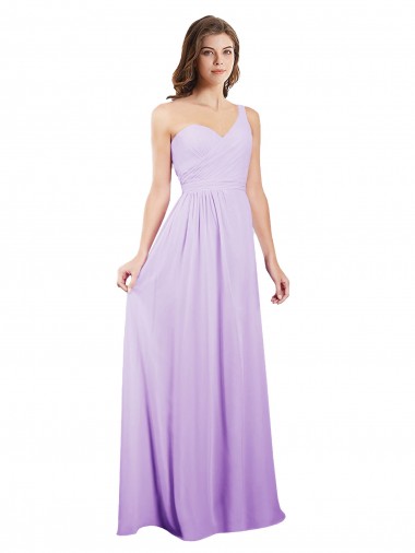 Chiffon A-Line Long Sleeveless Lilac Bridesmaid Dress / Evening Dress Barrie