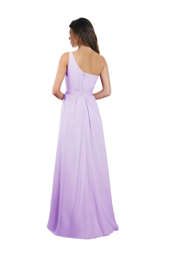Chiffon A-Line Long Sleeveless Lilac Bridesmaid Dress / Evening Dress Barrie