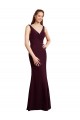 Soft Chiffon Mermaid Long Sleeveless Low Back Burgundy Gold Bridesmaid Dresses Barrie
