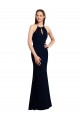 Soft Chiffon Mermaid Long Sleeveless Criss Cross Open Back Bridesmaid Dress Barrie