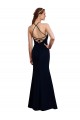 Soft Chiffon Mermaid Long Sleeveless Criss Cross Open Back Bridesmaid Dress Barrie