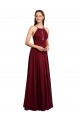 Chiffon A-Line Sleeveless Burgundy Bridesmaid Dress / Evening Dress Barrie