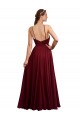 Chiffon A-Line Sleeveless Burgundy Bridesmaid Dress / Evening Dress Barrie