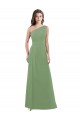 Soft Chiffon Long Sleeveless Side Slit Bridesmaid Dresses Barrie