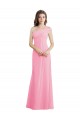 Chiffon A-Line Long Sleeveless One Shoulder Bridesmaid Dresses Barrie