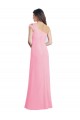Chiffon A-Line Long Sleeveless One Shoulder Bridesmaid Dresses Barrie