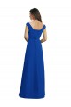 Chiffon A-Line Long Sleeveless Royal Blue Bridesmaid Gowns / Evening Gowns Barrie