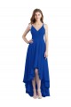 Soft Chiffon A-Line Long Sleeveless Open Back High Low Bridesmaid Dress Barrie
