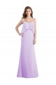 Chiffon Long Sleeveless Low Back Bridesmaid Dress / Evening Dress Barrie