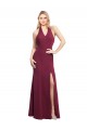 Soft Chiffon Mermaid Long Sleeveless Open Back Side Slit Bridesmaid Dresses Barrie