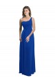 Soft Chiffon A-Line Long Sleeveless Royal Blue Low Back Bridesmaid Dress Barrie