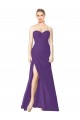 Soft Chiffon A-Line Long Sleeveless Low Back Side Slit Bridesmaid Dresses Barrie