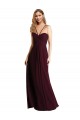 Chiffon A-Line Long Sleeveless Open Back Wedding Party Dress Barrie