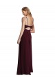 Chiffon A-Line Long Sleeveless Open Back Wedding Party Dress Barrie