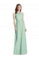 Soft Chiffon A-Line Long Sleeveless Open Back Semi Formal Evening Dress / Bridesmaid Dress Barrie