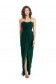 Soft Chiffon A-Line Long Sleeveless Low Back Ever Green Bridesmaid Dresses Barrie