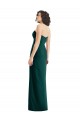 Soft Chiffon A-Line Long Sleeveless Low Back Ever Green Bridesmaid Dresses Barrie